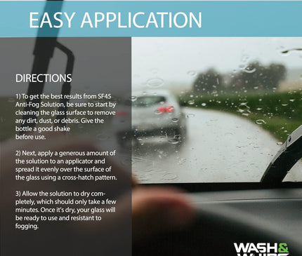 WASH&WHIPS SF45 Anti-Fog For Car Windshields