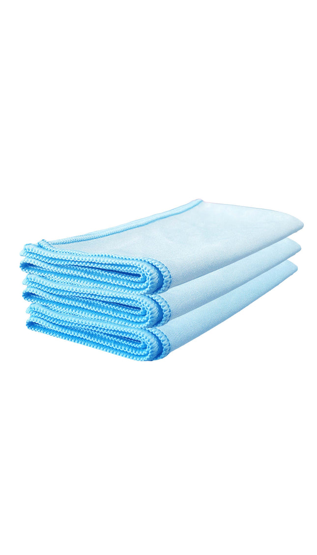 WASH&WHIPS Wipe Once Microfiber Glass Cleaning Cloth Pro - 3 Pack