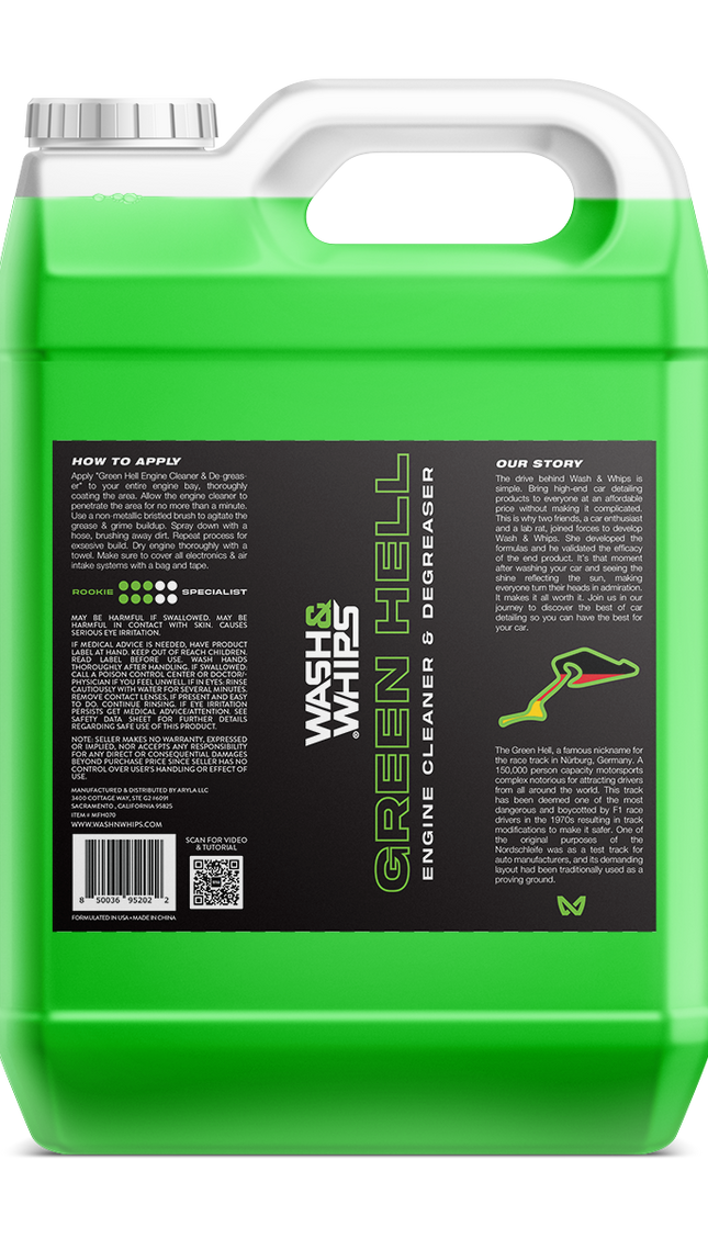 WASH&WHIPS Green Hell Engine Cleaner & Degreaser