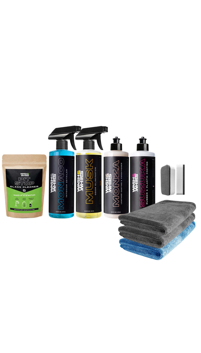 WASH&WHIPS Interior Car Detailing Kit - $95 Value