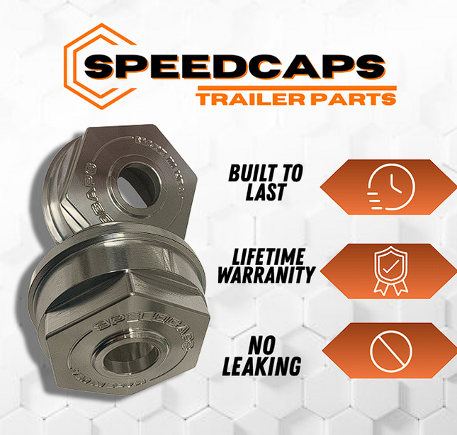 Trailer Oil Cap Fits 6K-8K Axles 2.875” O.D Lifetime Warranty Speedcaps (SC-35-PRO)