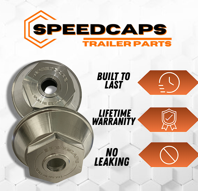 Trailer Oil Cap 9-15k Axle 4” O.D   Lifetime Warranty Speedcaps (PRO-SC-36)