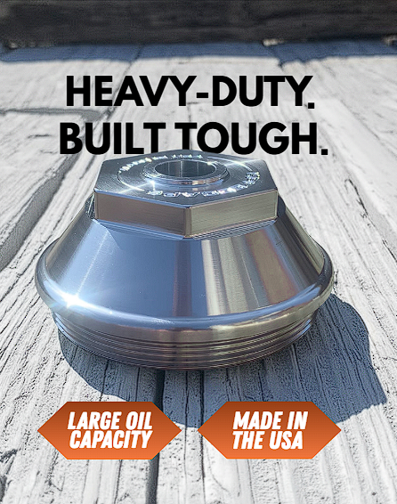 Trailer Oil Cap Fits 6K-8K Axles 2.875” O.D Lifetime Warranty Speedcaps (SC-35-PRO)