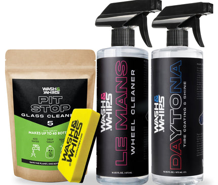 WASH&WHIPS Wheel & Tire Wash & Shine Kit - $48 Value