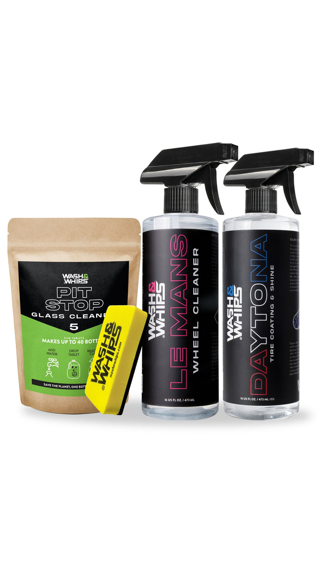 WASH&WHIPS Wheel & Tire Wash & Shine Kit - $48 Value
