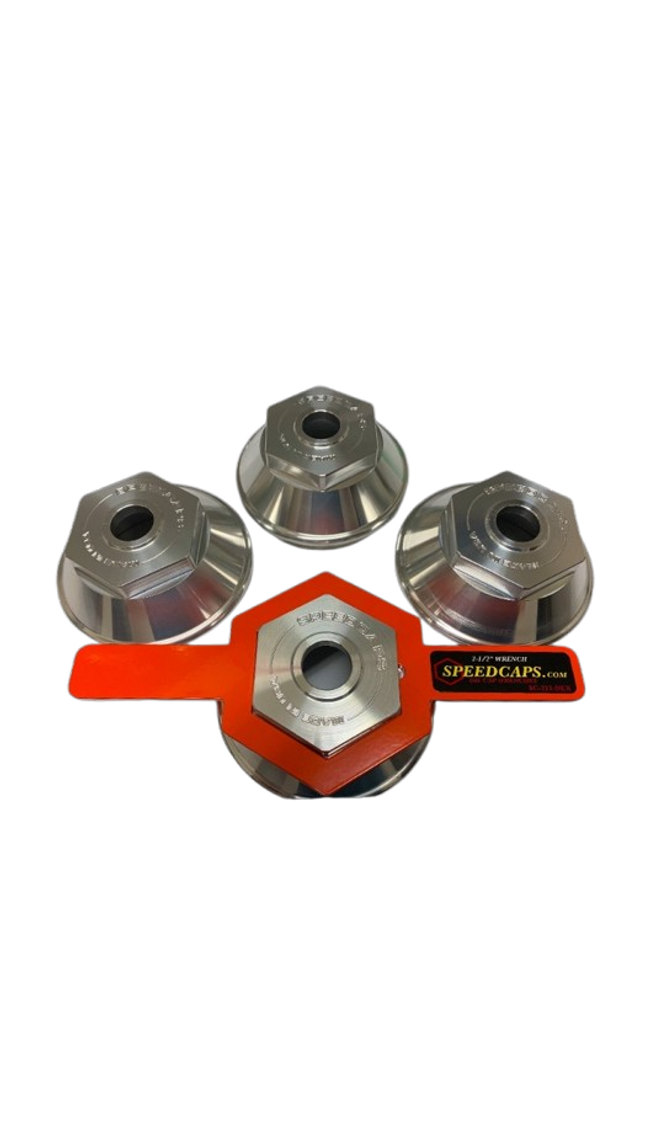 (SC-36-PRO)Trailer oil cap for 9,10,12,&15k axles - ensures a secure, leak-free seal, keeping your axle safe. Billet Aluminum- Engineered to handle the strain of long hauls (4 Oil Caps + 1 Wrench + 4 + Oil Plugs  & O-Rings)